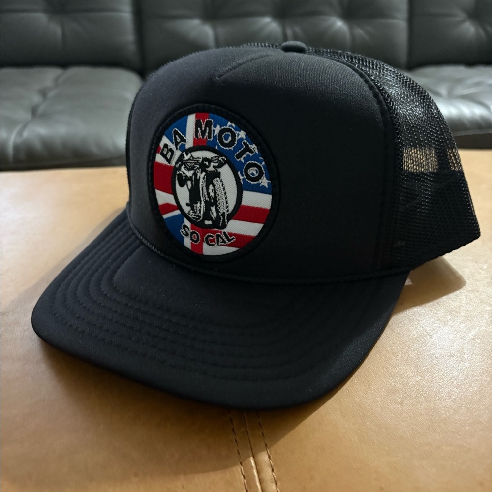 Black BA Moto Otto Trucker Hat, Brand New
